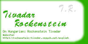 tivadar rockenstein business card